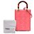Borsa Shopper Sunshine Fendi in pelle goffrata Mini Zucca rosa - vista 7