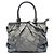 Burberry Satchel aus Smoke Check Canvas mit silbernem Glitzer