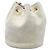 Borsa a secchiello con coulisse Chanel Deauville Small in tweed bianco Crudo - vista 2