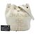 Borsa a secchiello con coulisse Chanel Deauville Small in tweed bianco Crudo - vista 7