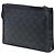 Louis Vuitton Black Monogram Eclipse Pochette Voyage MM Negro - vista 2