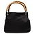 Bamboo Borsa Gucci in nylon nero con bambù