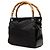 Bamboo Borsa Gucci in nylon nero con bambù - vista 2