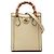 Bolsa Diana Mini em couro de bezerro marrom com bambu Gucci Bege
