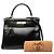 Hermès Black Box Calf Kelly Retourne 28 Schwarz - Ansicht 7