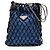 Bolsa Crossbody Prada em cetim preto e couro com corrente de rede