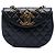 Chanel Black XL CC Quilted Lambskin Round Flap Negro