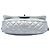 Chanel Silver Medium Quilted Metallic Grained Calfskin Casual Rock Flap Plata - vista 3