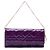 Autre Marque Portefeuille à chaîne Lady Dior en cuir verni Cannage violet Dior