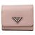 Cartera pequeña Prada Pink Saffiano Trifold Rosa