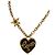 Chanel Gold Gold Plated Enamel Coco Heart Star Anhänger Halskette Golden - Ansicht 3