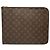 Louis Vuitton Brown Monogram Poche Documents Portfolio 30 Marrone