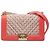 Chanel Pink Small Chevron Tweed and Lambskin Pearl Boy Flap Rosa