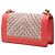 Chanel Pink Small Chevron Tweed and Lambskin Pearl Boy Flap Rosa - vista 2