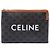 Céline Clutch Celine Small Triomphe de lona revestida marrón Castaño Marrón oscuro