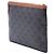 Céline Clutch Celine Small Triomphe de lona revestida marrón Castaño Marrón oscuro - vista 2