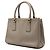 Prada Borsa Mini Saffiano Lux Galleria Double Zip Marrone Taupe - vista 2