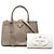Prada Borsa Mini Saffiano Lux Galleria Double Zip Marrone Taupe - vista 8