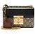 Gucci GG Supreme Padlock Small Schultertasche Braun Beige