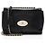 Mulberry Glossy Goat Lily Medium Schultertasche Schwarz