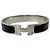 Hermès Hermes Clic H Armband Narrow Schwarz Silber-Finish