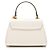 Gucci Leather Horsebit 1955 Mini Chain Top Handle Bianco - vista 3