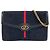 Bolsa de Ombro Gucci em Camurça com Corrente Azul