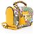 Gucci GG Supreme Flora Bamboo Padlock Top Handle Castaño Beige - vista 2