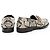 Mocassini Gucci in pelle embossed pitone con logo - Taglia 7.5 / 37.5 Marrone Beige - vista 3
