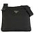 Prada Tessuto Pochette mit Dreiecks-Logo Schwarz