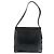 Prada Embossed Triangle Logo Shoulder Bag Black