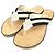Sandali con listino tra le dita CHANEL ENTRE DOIGTS COCO Wood Nero Beige