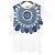T-shirt in cotone con stampa logo Tory Burch Bianco Blu
