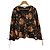 Autre Marque Blusa de algodão de manga comprida com babados e estampado de morango PINK HOUSE Preto Vermelho