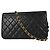 Chanel Vintage Full Flap Quilted Lambskin Medium Nero - vista 2