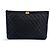 Chanel Boy O Case Clutch Quilted Caviar Medium Nero