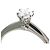 Autre Marque Anello solitario Tiffany in diamante e platino Argento - vista 11