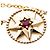 Collana Christian Dior Rose des Vents Rubino D'oro - vista 7