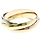Anel Cartier Trinity em Ouro 18K Dourado - vista 3