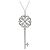 Autre Marque Tiffany Key Diamantenhalskette Silber Golden