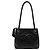 Chanel Vintage Schultertasche aus schwarzem Leder mit CC-Logo