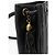 Chanel Vintage Schultertasche aus schwarzem Leder mit CC-Logo - Ansicht 17