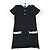 Chanel Vestido Mini de Riscas Pretas e Brancas Preto Branco