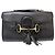 Gucci Emily Borsa a tracolla pelle nera Horsebit Nero Gold hardware