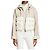 Giacca Moncler in pelle e piumino con cappuccio Bianco Beige