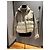 Giacca Moncler in pelle e piumino con cappuccio Bianco Beige - vista 10