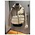 Giacca Moncler in pelle e piumino con cappuccio Bianco Beige - vista 2