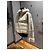 Giacca Moncler in pelle e piumino con cappuccio Bianco Beige - vista 8