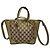 Sac cabas à fermeture éclair Gucci Bree GG Canvas Beige Doré