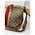 Gucci Boston Bag aus Monogramm-Canvas mit Streifen Braun Rot Beige - Ansicht 6